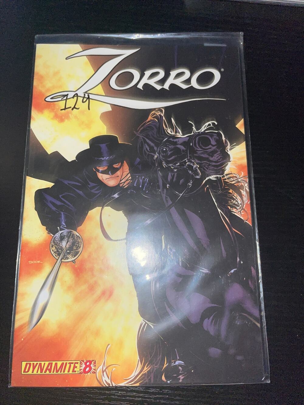 Zorro #8, a variant cover B  published by Dynamite Entertainment in 2008.